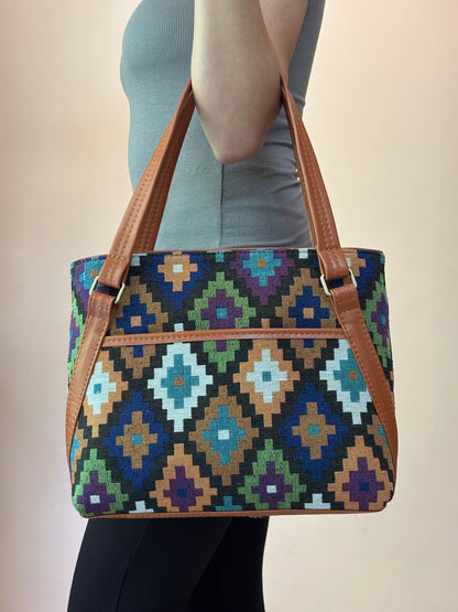 Geo Weave Handcrafted Tote