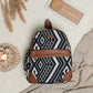Black aztec compact backpack
