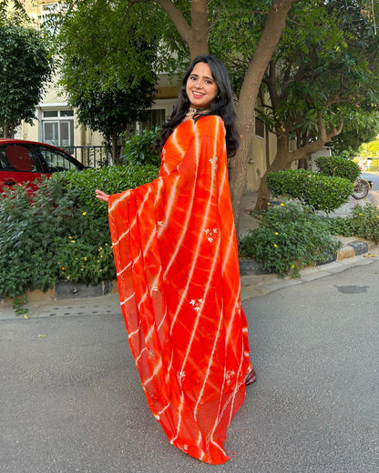 Lehariya Pure Chiffon Saree