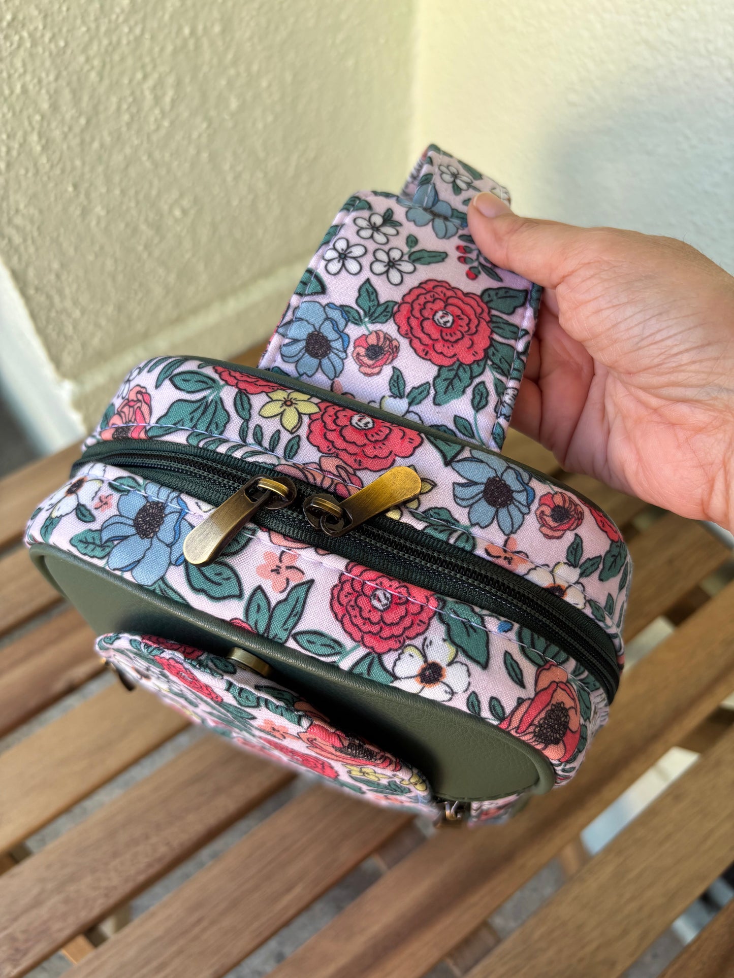 Floral Charm Chest & Back Handcrafted Backpack
