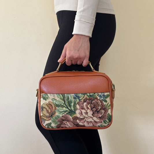 Vintage Bloom Handcrafted Briefcase Sling