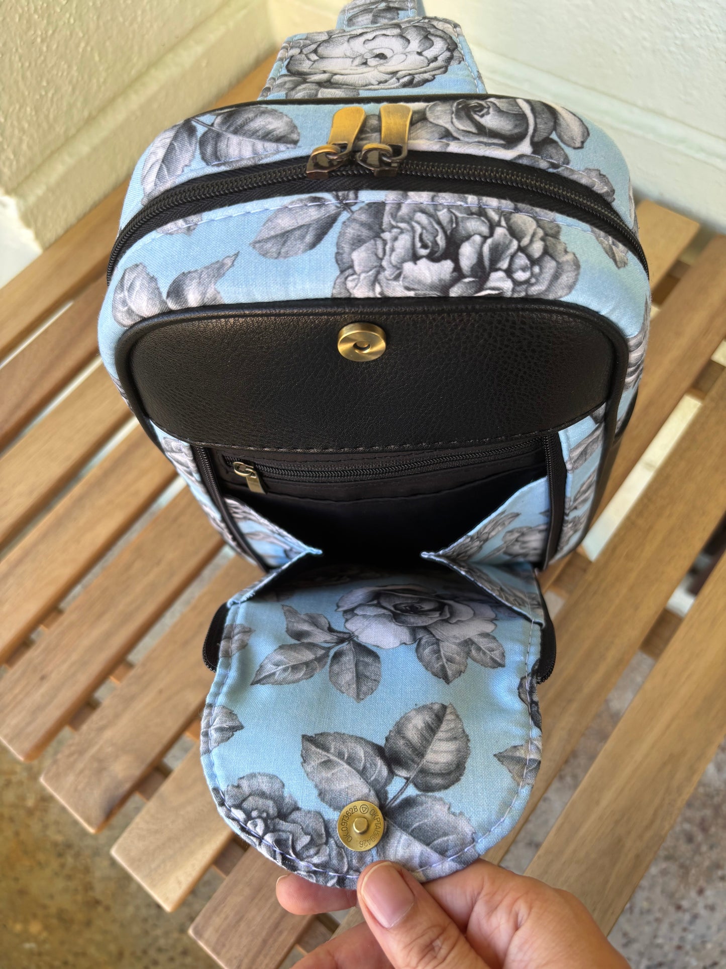 Midnight Rose Handcrafted Backpack