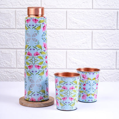 Copper Bottle and Tumblers - Gift Set 3