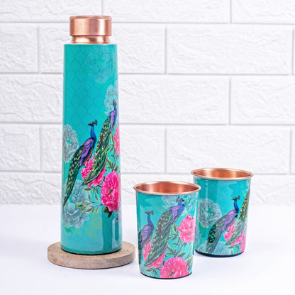 Copper Bottle and Tumblers - Gift Set 4