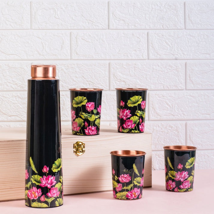 Copper Bottle and Tumblers - Gift Set 2