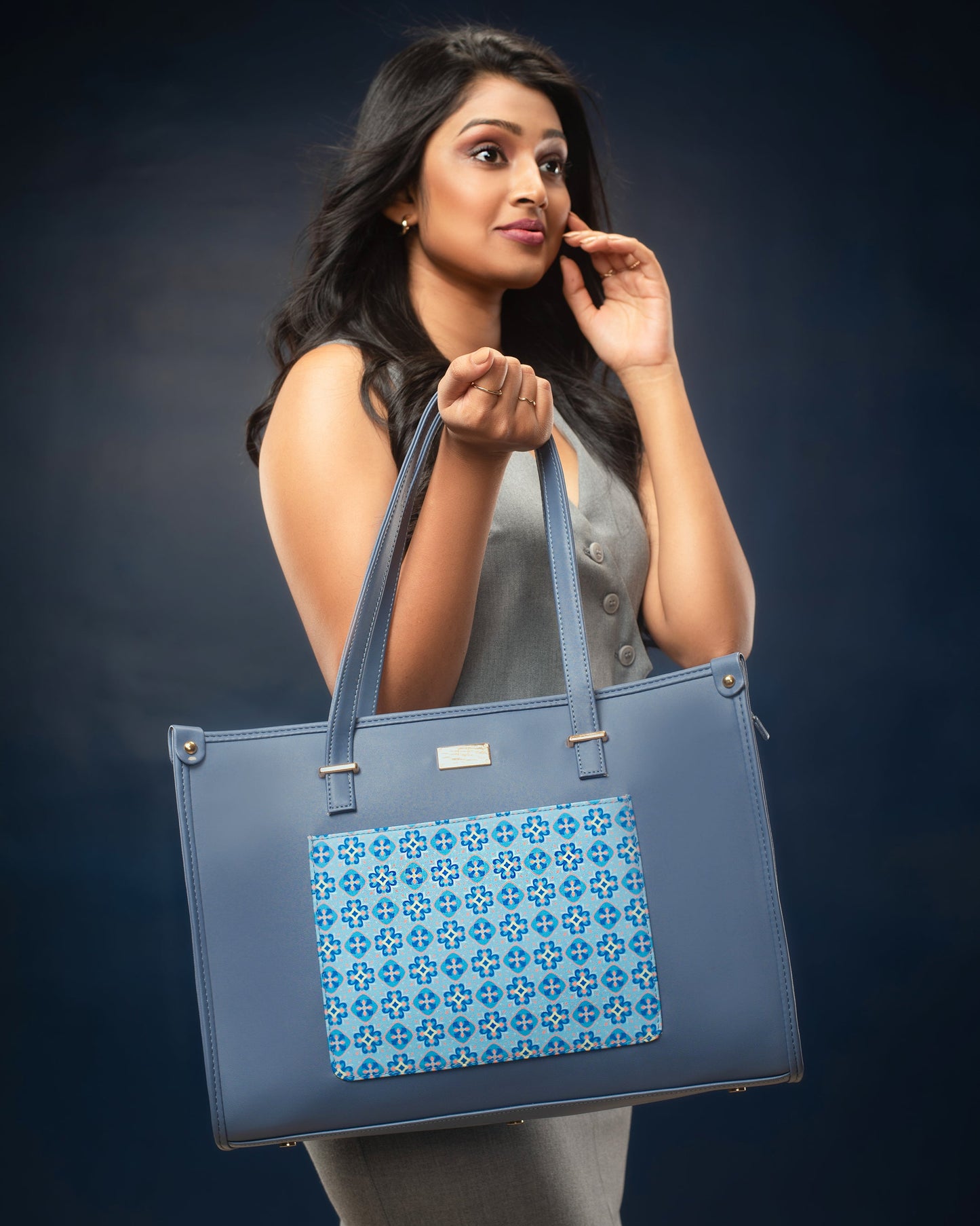 Sapphire Symmetry Box Tote bag