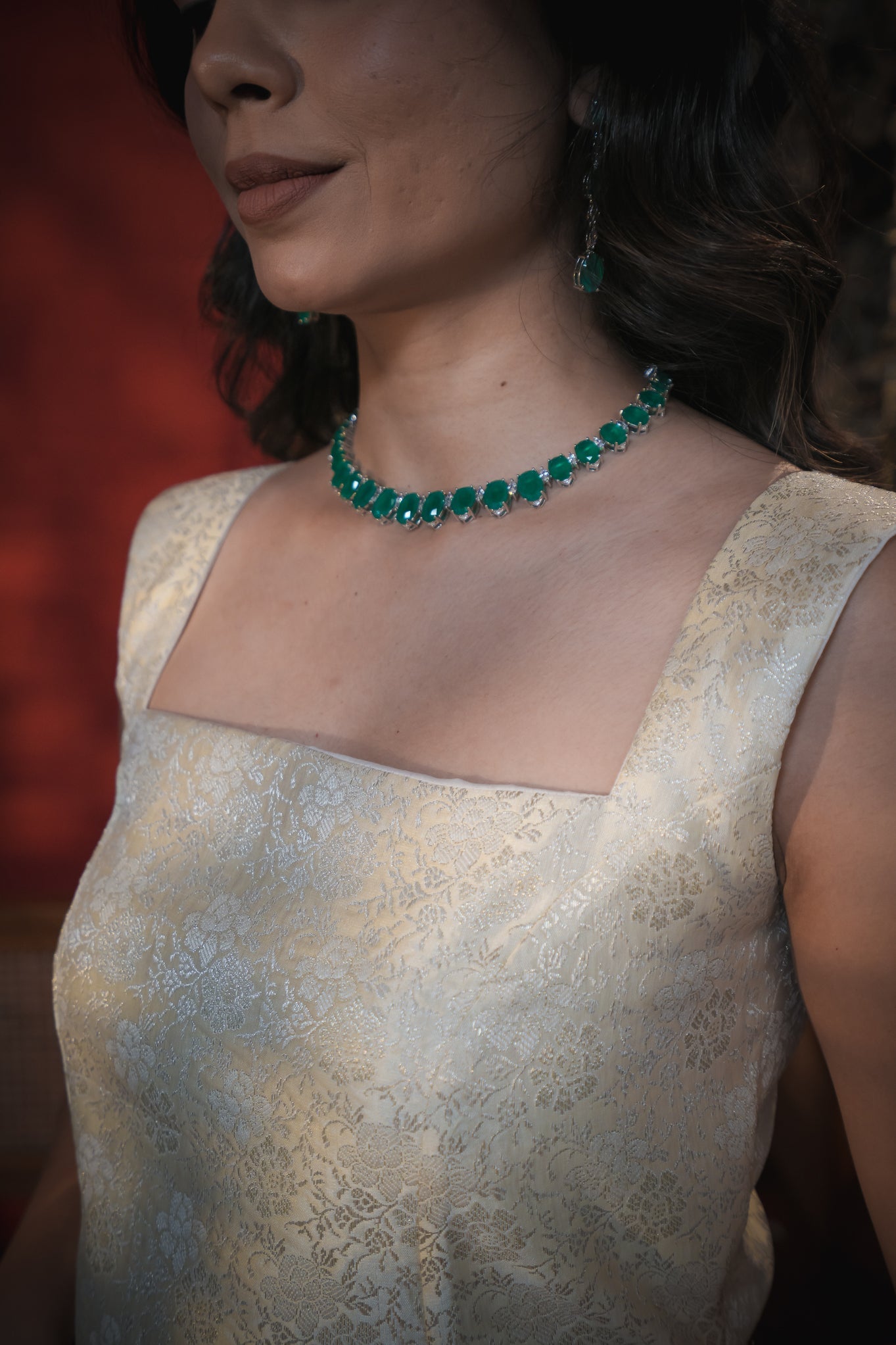 Aisha White Kurti & Bell Bottom Set