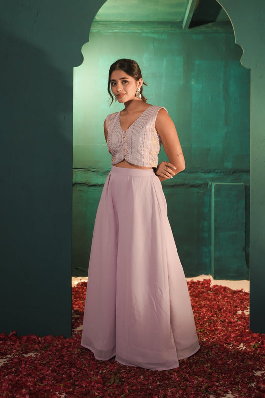Shanaya Lavender Koti & Palazzo Set