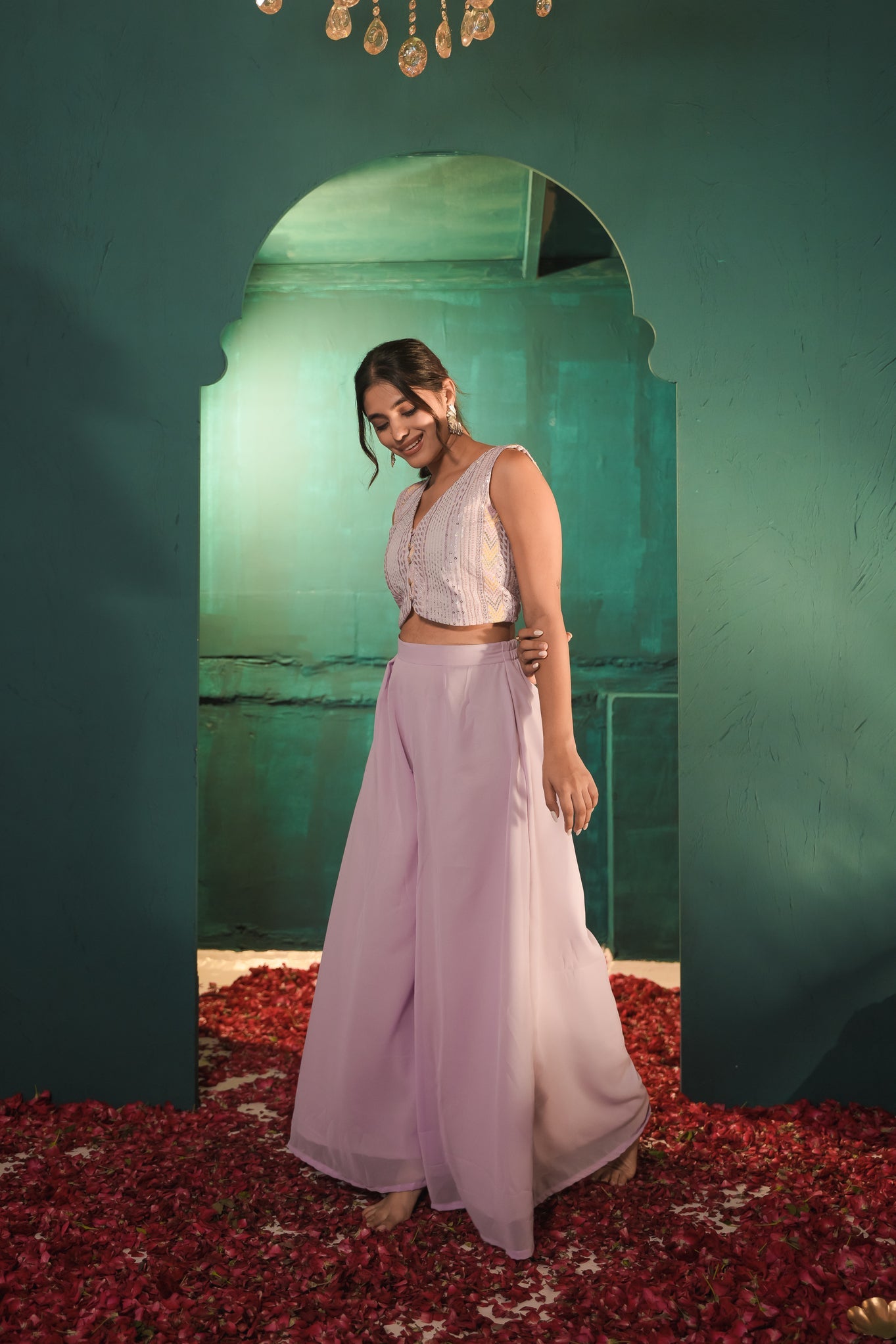 Shanaya Lavender Koti & Palazzo Set