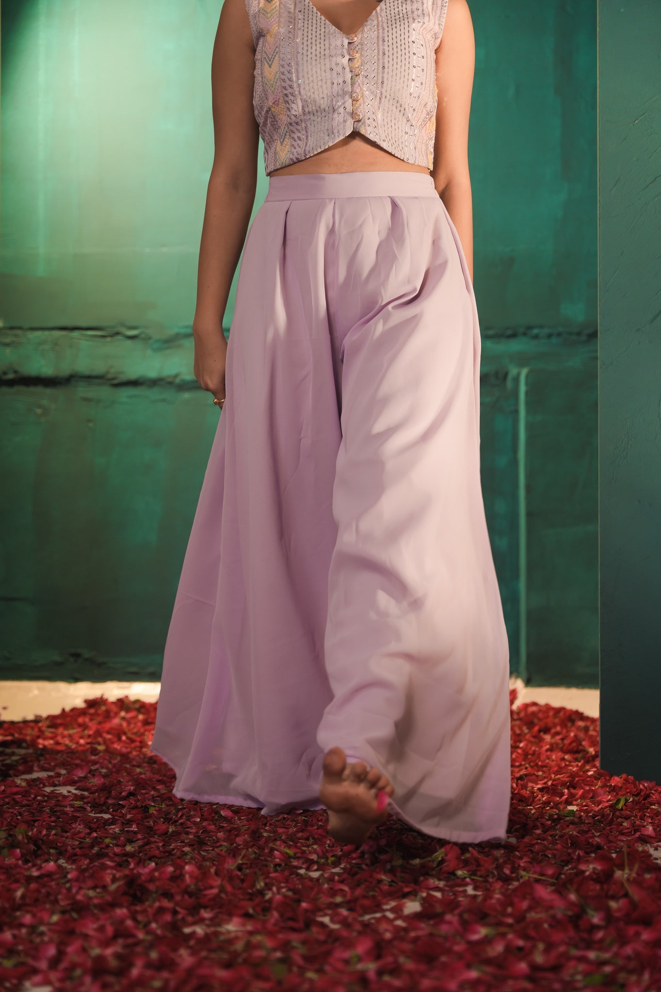 Shanaya Lavender Koti & Palazzo Set