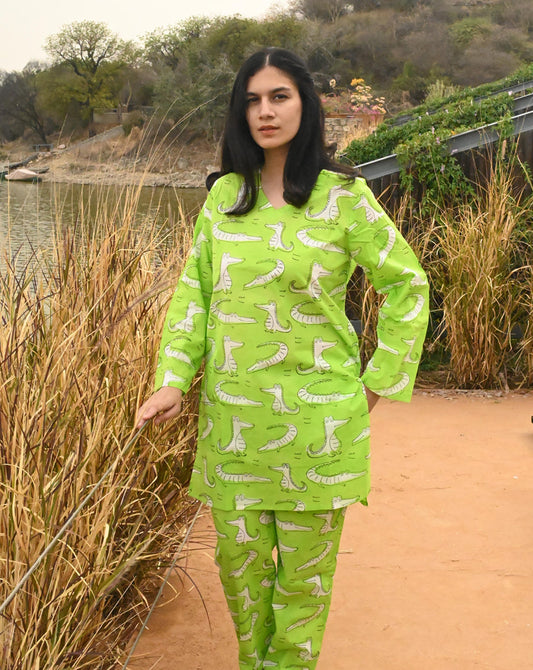 Agar Magar Soft Cotton Kurta Pyjama Set