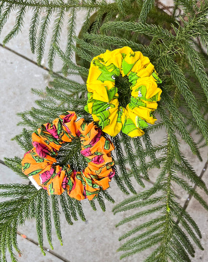 Croc & Beet Cotton Scrunchies - Set of 2