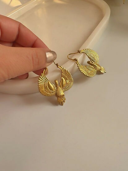 Falcon Brass Earrings