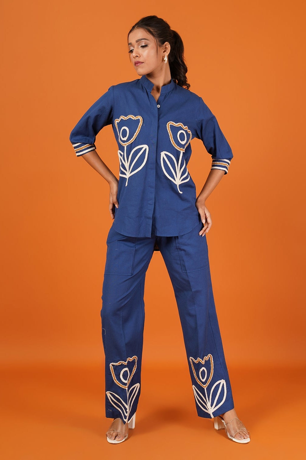 Blue Tulip Dori Embroidered Coord Set