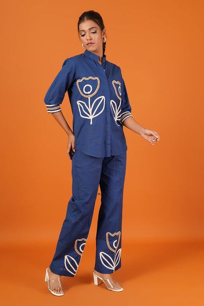 Blue Tulip Dori Embroidered Coord Set