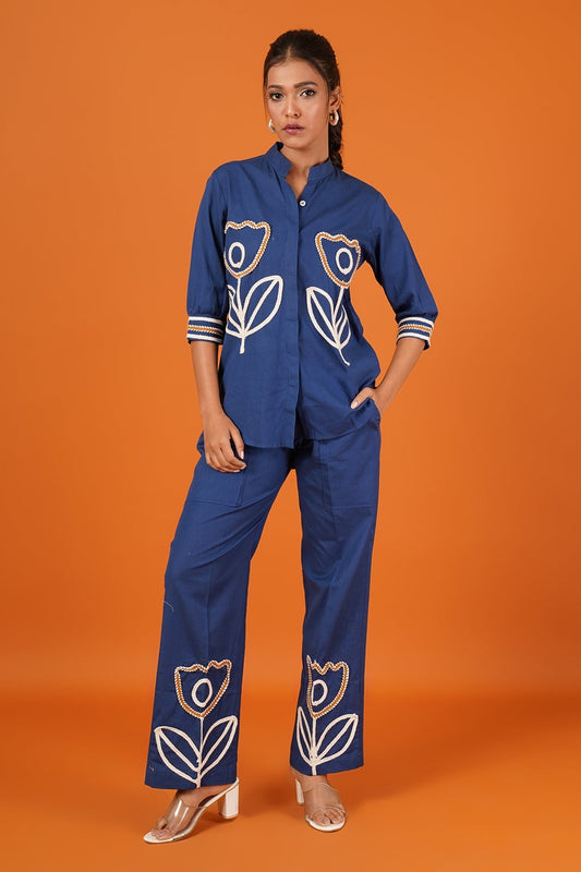 Blue Tulip Dori Embroidered Coord Set