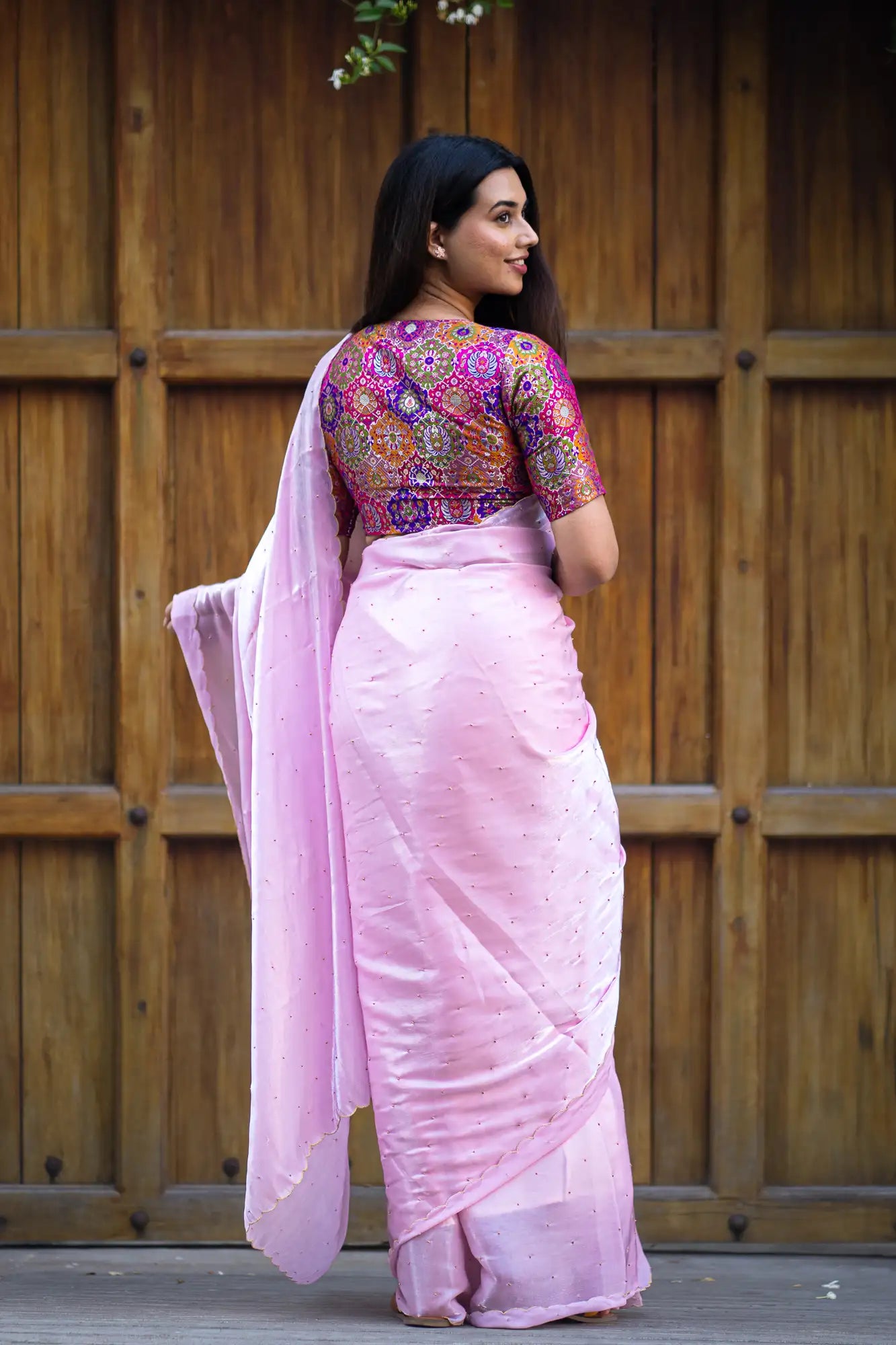 Scallop Border Organza Saree