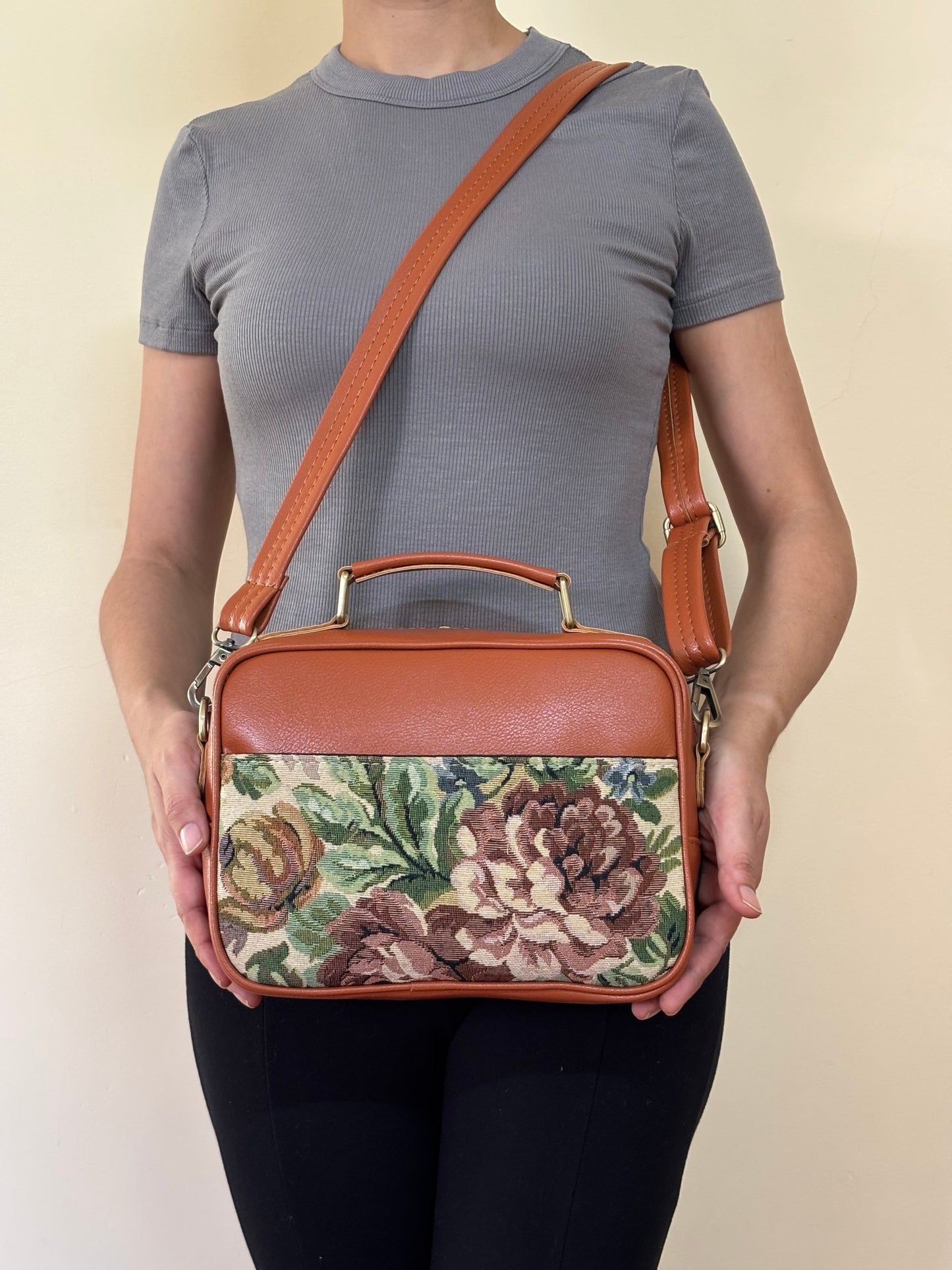 Vintage Bloom Handcrafted Briefcase Sling
