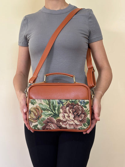 Vintage Bloom Handcrafted Briefcase Sling