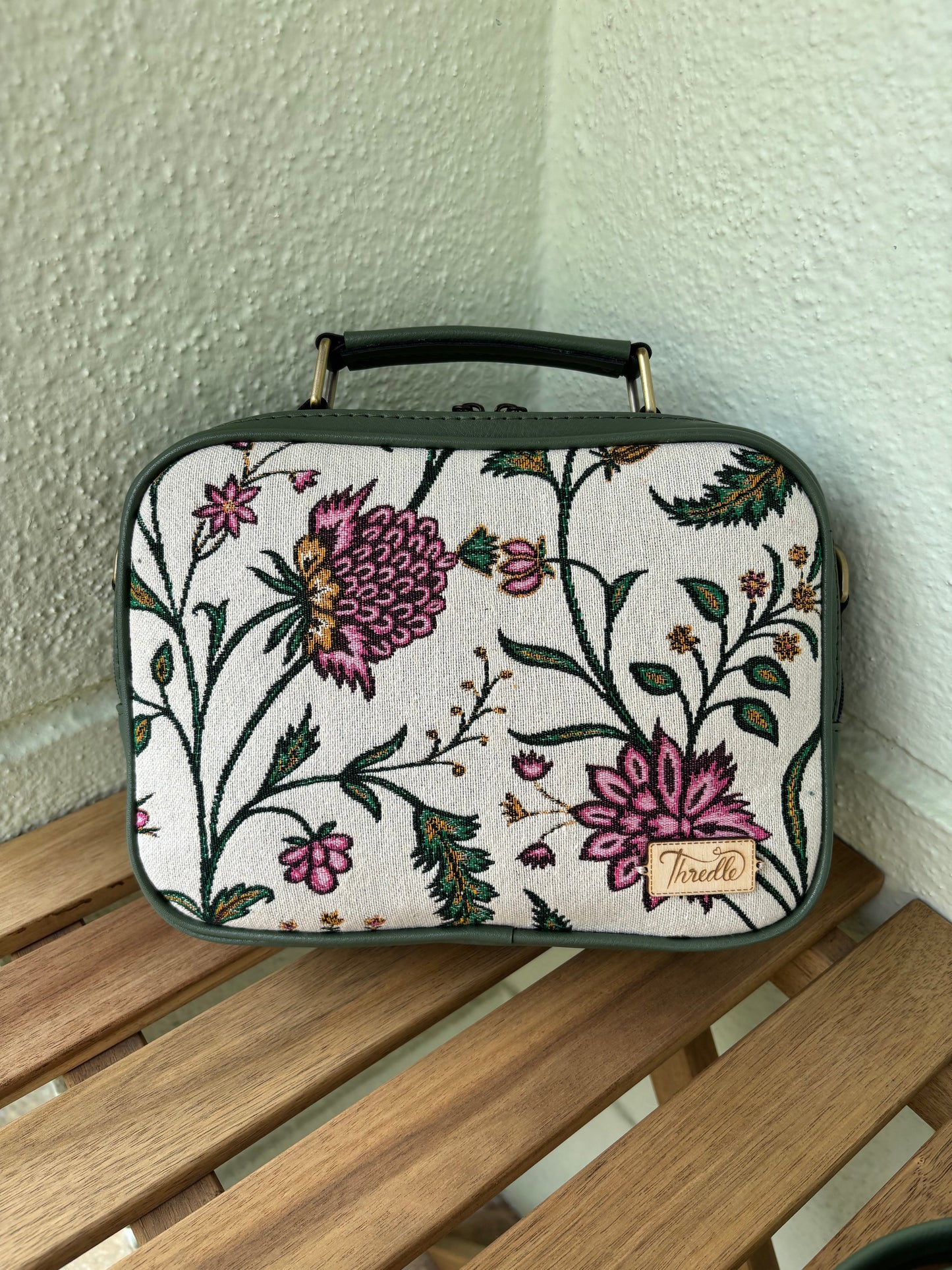 Meadow Bloom Handcrafted Briefcase Sling