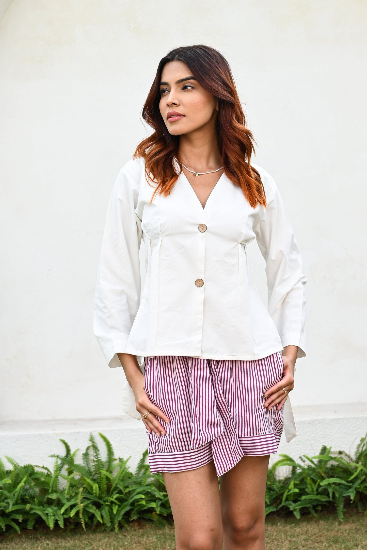 Plum Perfect Knot‑Sleeve Coord Set