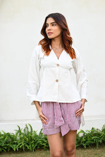 Plum Perfect Knot‑Sleeve Coord Set