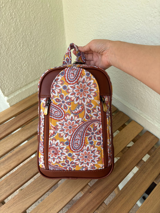 Amber Paisley Handcrafted Backpack