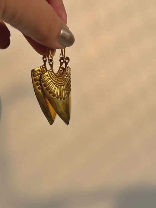 Nefertiti Brass Earrings