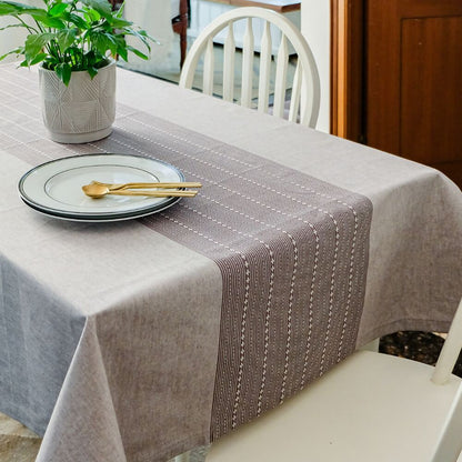 Woven Winter Grey Wipeable & Anti-slip Tablecover - RECTANGLE