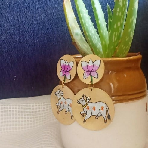 Pichwai Handpainted Earring