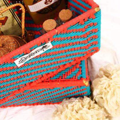 Storage Hand-Woven Basket