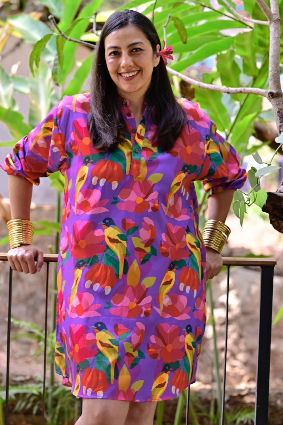 Goa Diaries Susegad Shirt Dress (Purple Haze)