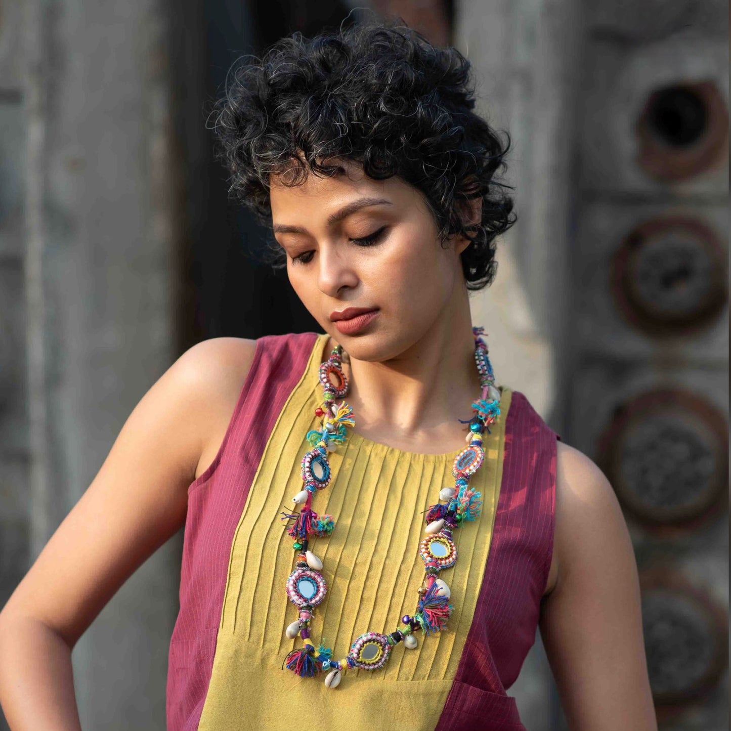 Mirror Kutchy Multicolor Necklace