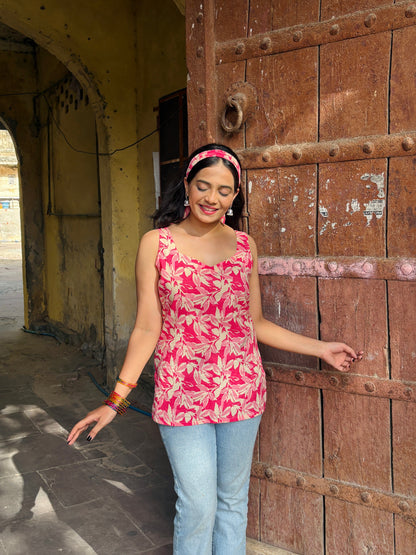 Mohini Cotton Short Kurti with Scarf