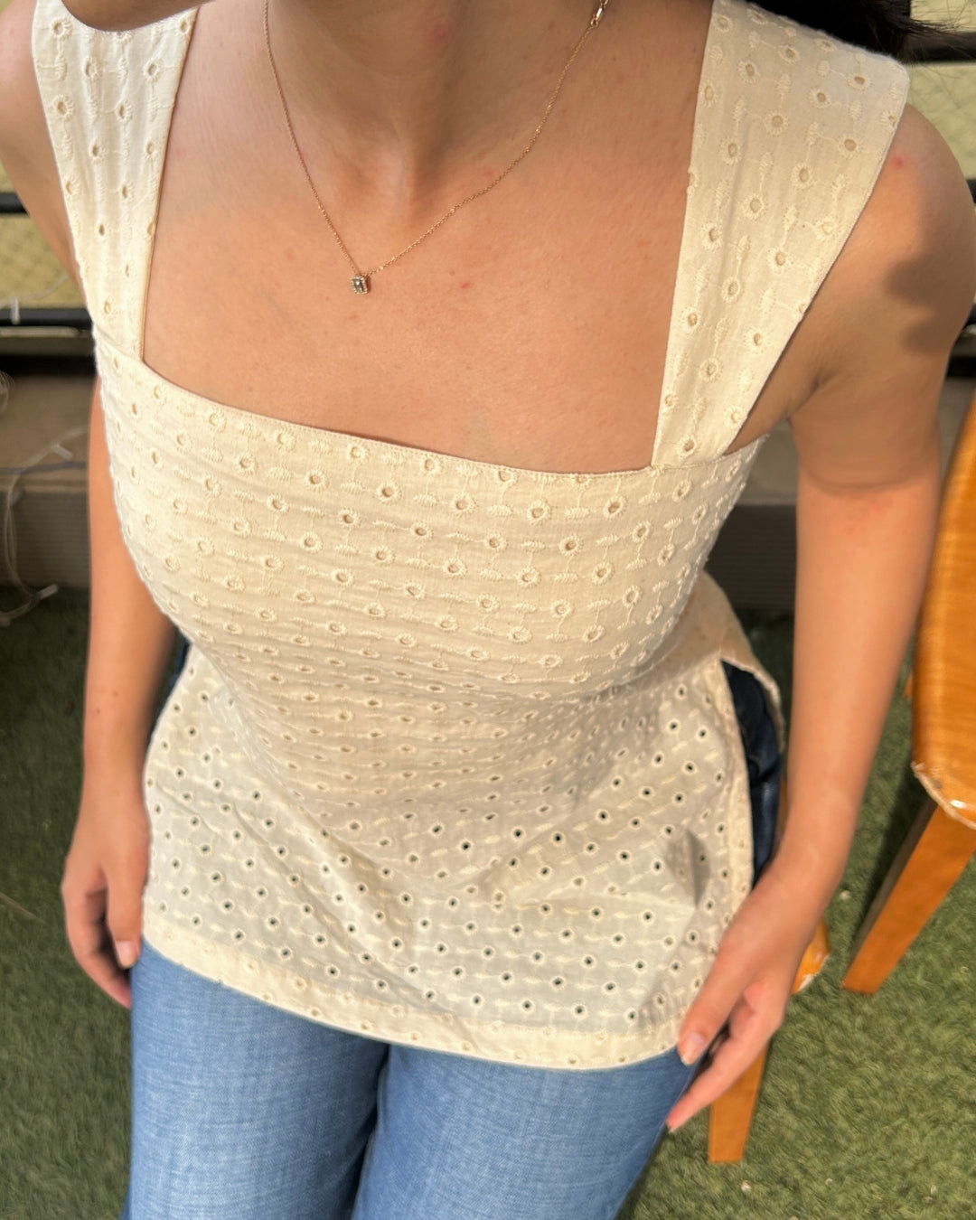 Schiffli Cotton Short Kurti