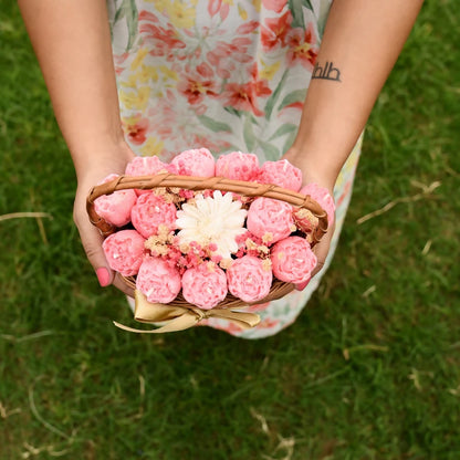 Scented Candles Basket Bouquets Set of Three