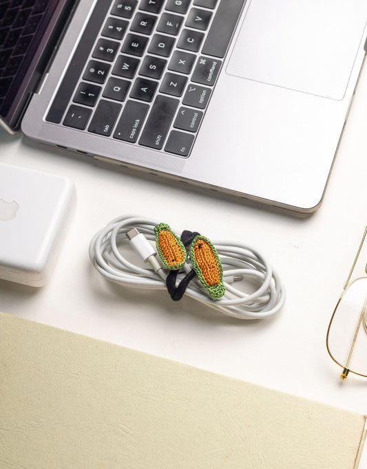 Set of 3 Handcrafted Cable Organizer - Fish