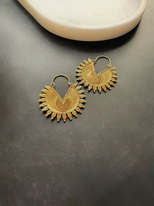 Penumbra Brass Earrings