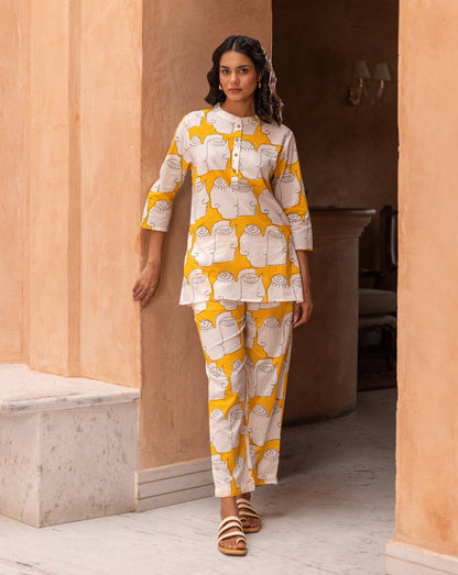 Chehre Short Kurta Pyjama - Soft Cotton Co-ord Set
