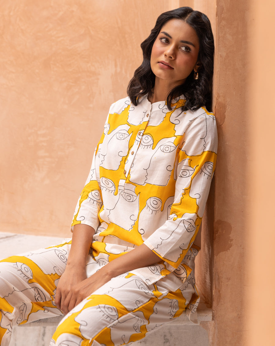 Chehre Short Kurta Pyjama - Soft Cotton Co-ord Set