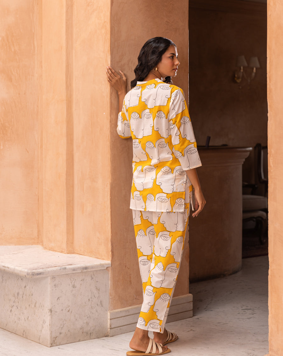 Chehre Short Kurta Pyjama - Soft Cotton Co-ord Set