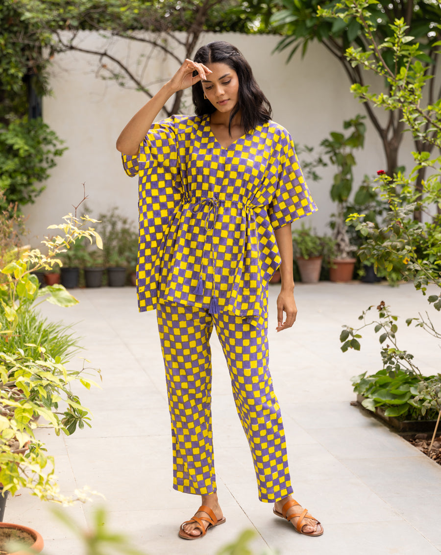 Chequer Chill Jams Cotton Co-ord Set