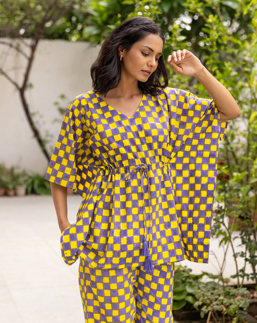 Chequer Chill Jams Cotton Co-ord Set