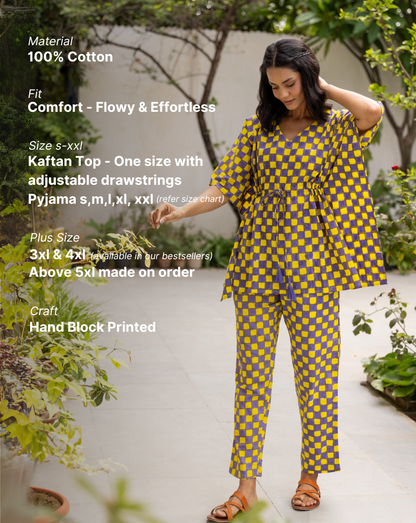 Chequer Chill Jams Cotton Co-ord Set