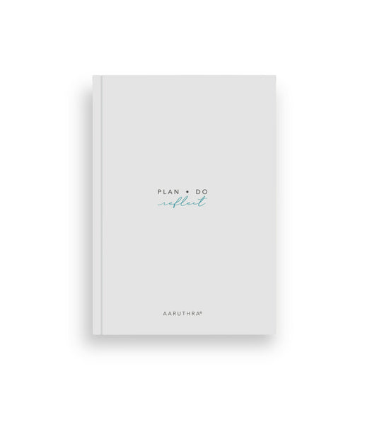 PlanDoReflect: Undated Yearly Planner + Guided Journal | Classic White