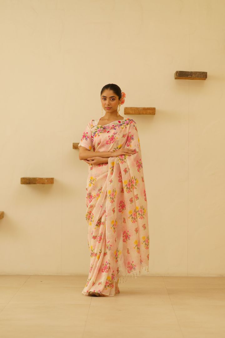 Amoli Linen Sari