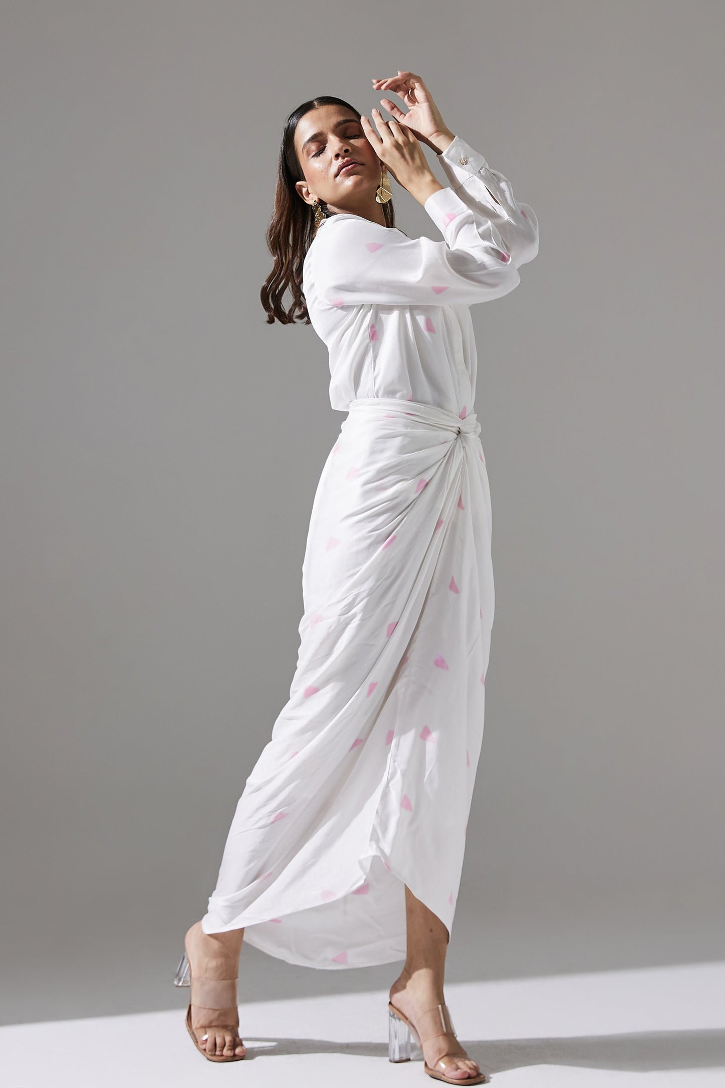 Odessa White Silk Co-ord Set