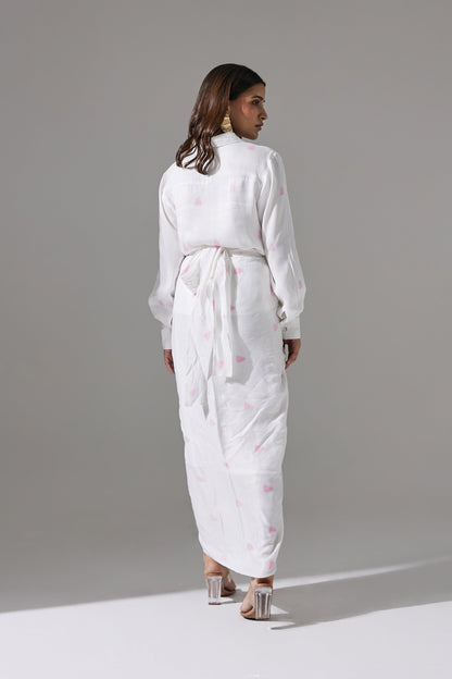 Odessa White Silk Co-ord Set