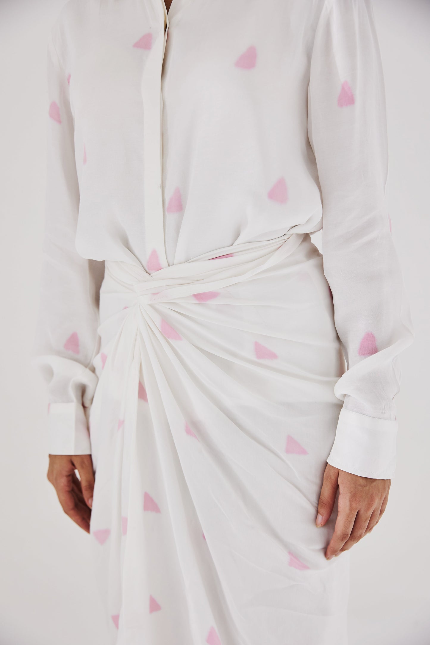 Odessa White Silk Co-ord Set