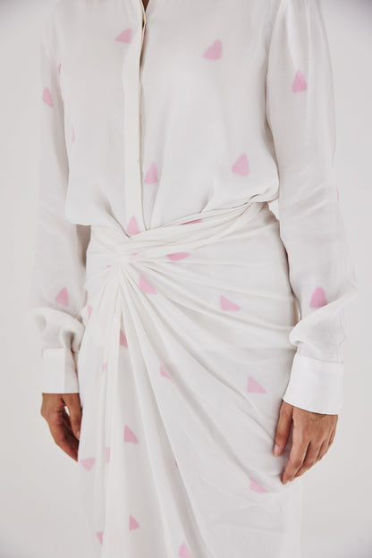 Odessa White Silk Co-ord Set